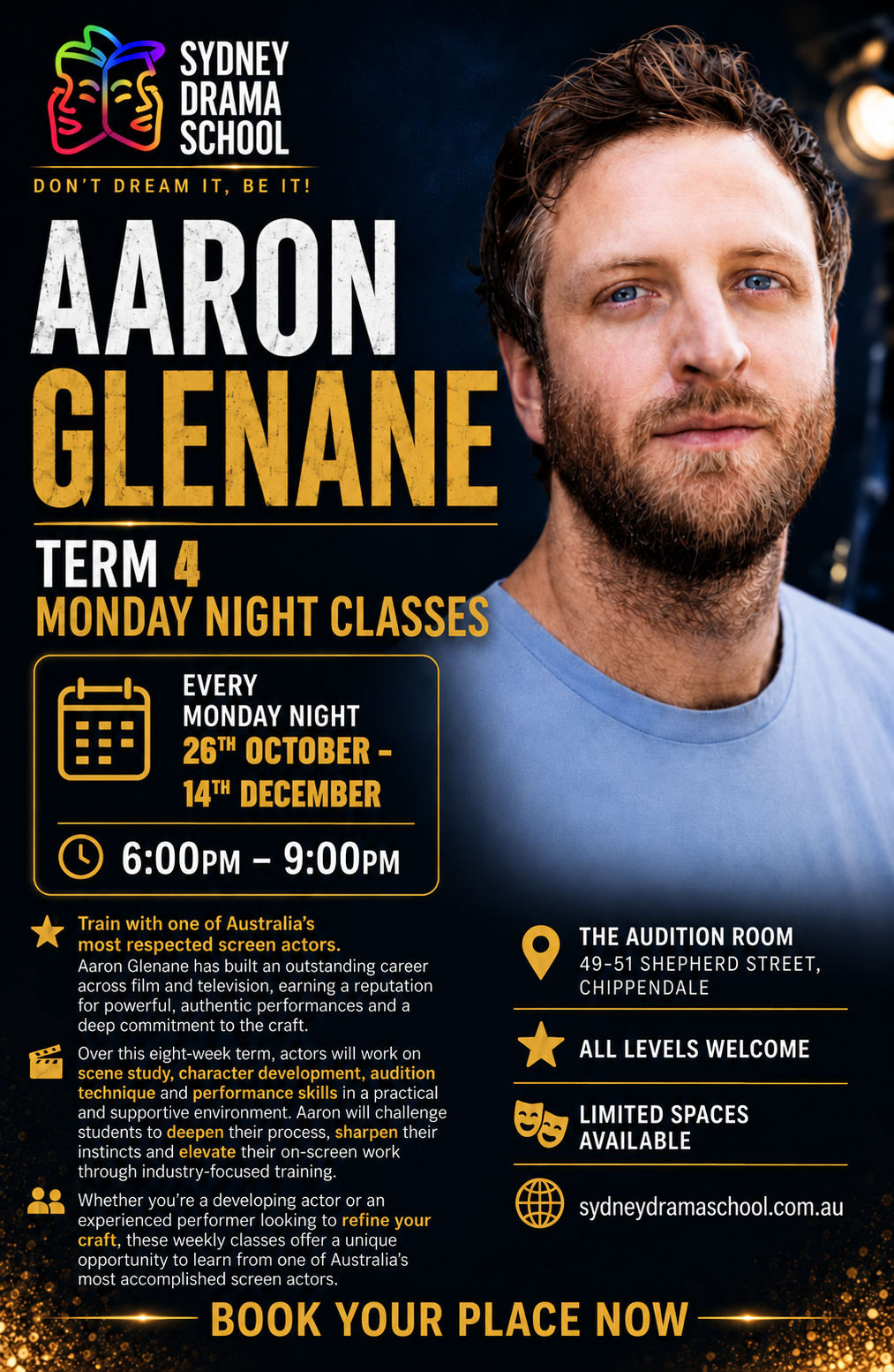 Monday Nights with Aaron Glenane TERM 4